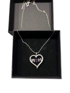 Sterling silver “MOM” necklace